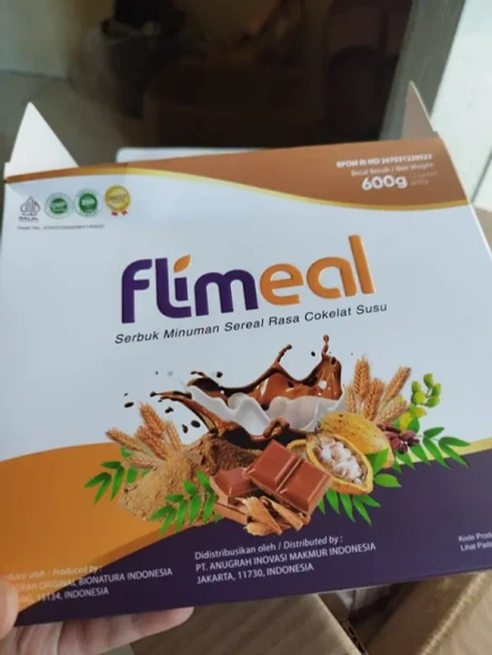 Flimty Flimeal (Meal Replacement) Milk Chocolate Cereal Powder, 600gr (12 sachets @50gr)