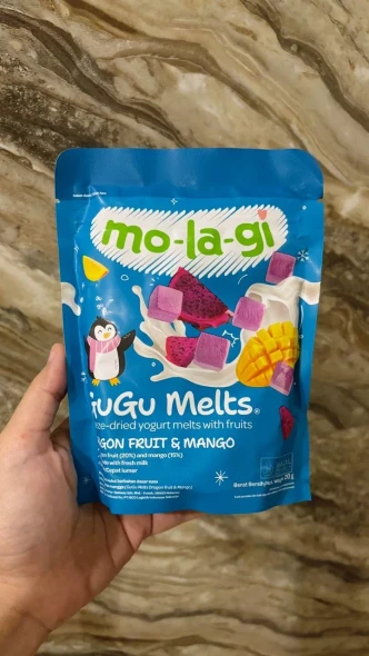 Molagi Gugu Melts Freeze Dried Yoghurt Dragon Fruit & Mango, 20gr