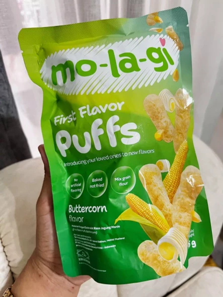 Molagi First Flavor Puff Gluten-Free Dairy-Free Buttercorn, 25gr