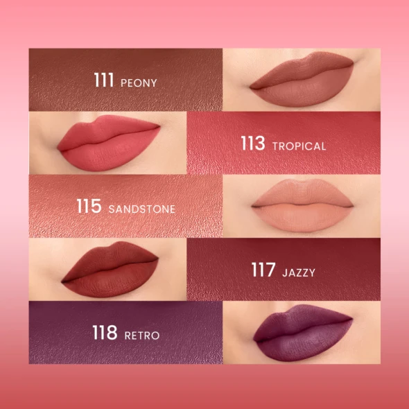 Hanasui Mattedorable Lipstick 117 Jazzy, 2g