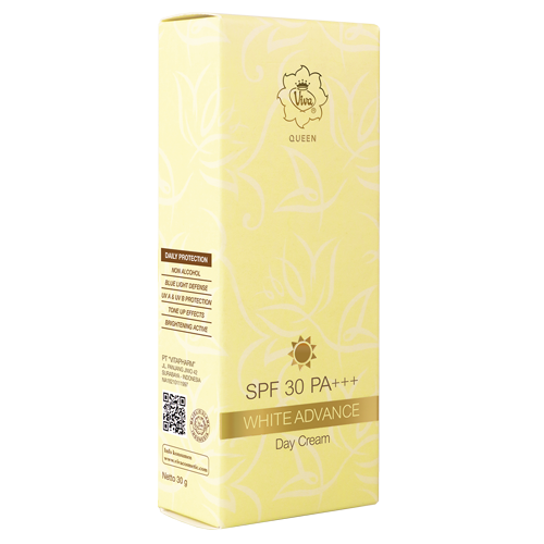 Viva Queen Sunscreen White Advance Day Cream SPF 30 PA+++, 30gr
