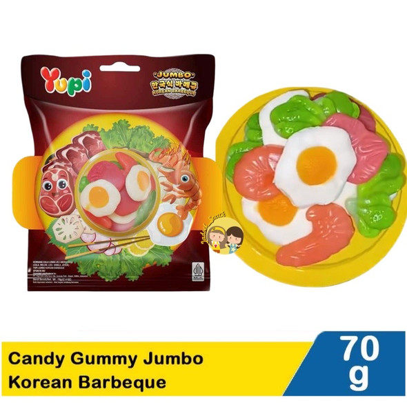 Yupi Jumbo Permen Gummy Korean Barbeque, 70gr
