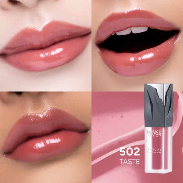 MAKE OVER Amplify Fluid Glass Lip Gloss 502 Taste, 3.8gram