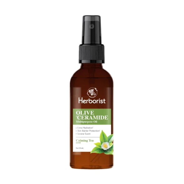 Herborist Olive + Ceramide Multipurpose Oil Calming Tea, 58ml