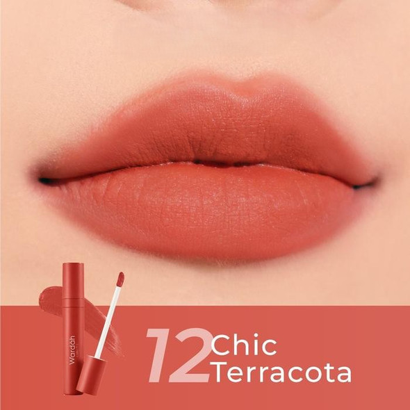 Wardah Lip Cream Colorfit Velvet Matte 12 Chic Terracotta, 4 gr
