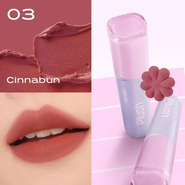 Wardah Blur-Ink Lip Plush Lip Tint Matte 03 Cinnabun, 3g