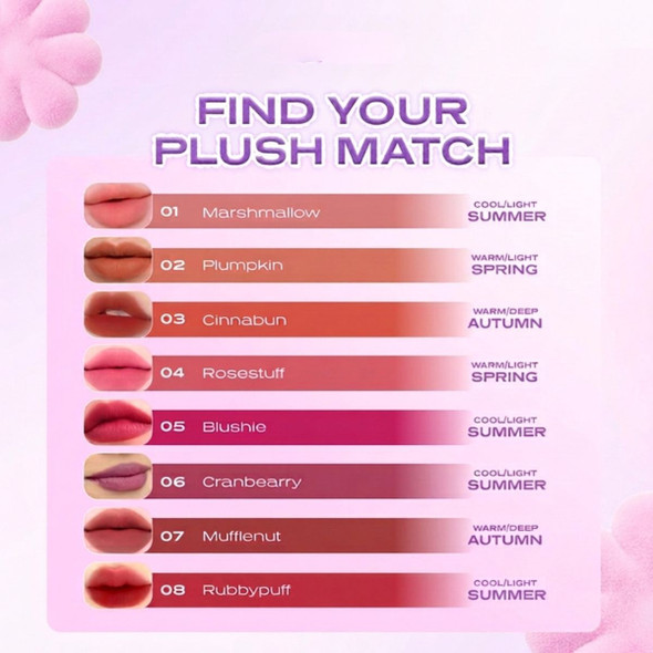 Wardah Blur-Ink Lip Plush Lip Tint Matte 03 Cinnabun, 3g