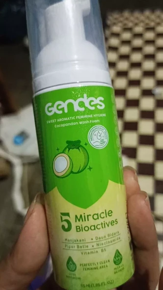 Gendes Sweet Aromatic Wash Foam Cocopandan 5 Miracle Bioactives, 55ml
