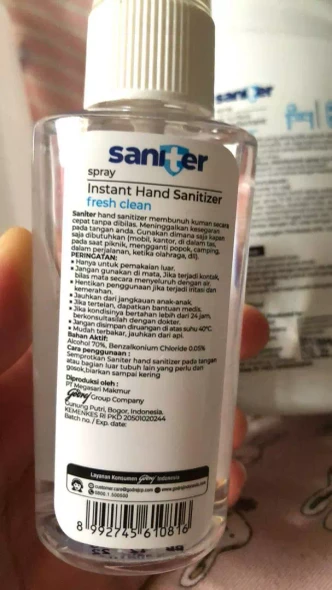Saniter Hand Sanitizer Spray, 60ml