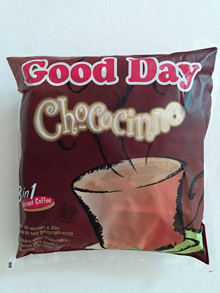 Good Day Chococinno Coffee Instant Chocolate Flavour,  600 gram (@20gr x 30 sachets) - (21.16 Oz)
