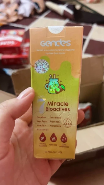 Gendes Sweet Aromatic Feminine Care Spray with Lychee Tea 7 Miracle Bioactives, 23ml