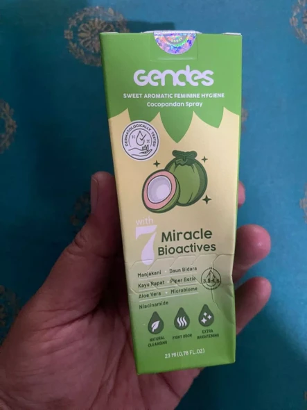 Gendes Sweet Aromatic Feminine Care Spray with Cocopandan 7 Miracle Bioactives, 23ml
