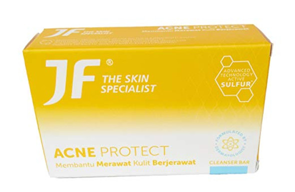 JF Acne Protect Green Sensation Cleanser Bar Soap, 90gram