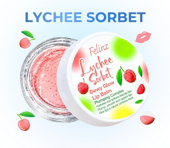 Felinz Crystal Glow Lip Balm Lychee Sorbet, 5gr