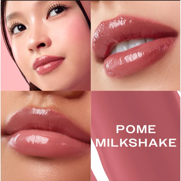 Wardah Glossicle Peptide Balm (Tinted Lip Balm) – 04 Pome Milkshake, 3.2g