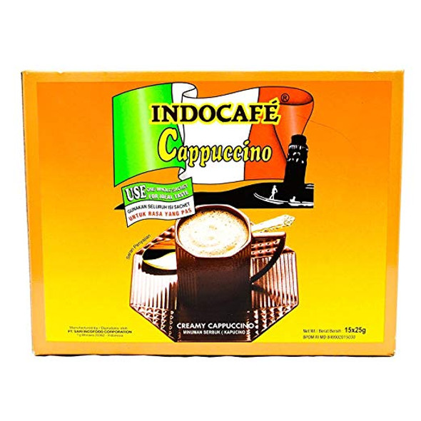 Indocafe Cappuccino Instant Coffee 15-ct, 375 Gram