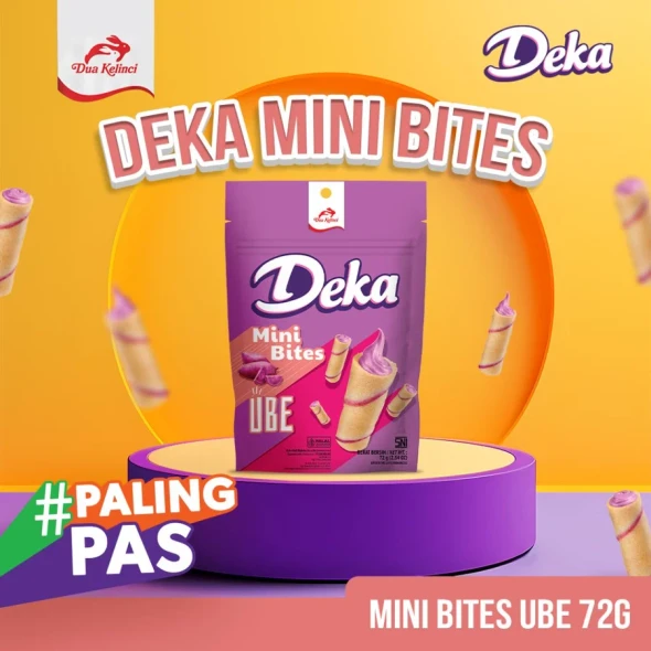 Deka Mini Wafer Bites Ube Flavored, 72g