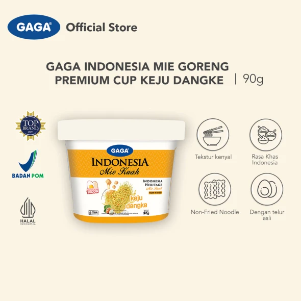 Gaga Cup Indonesia Mie Kuah Keju Dangke, 90gr