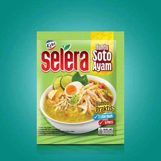 Kobe Selera Bumbu Instan Soto Ayam - Instant Chicken Soto Seasoning, 75 g (2pcs)