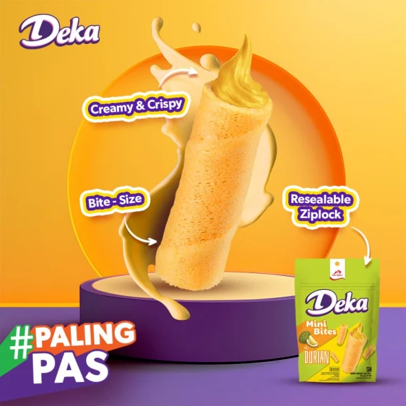 Deka Wafer Mini Bites Durian, 72g
