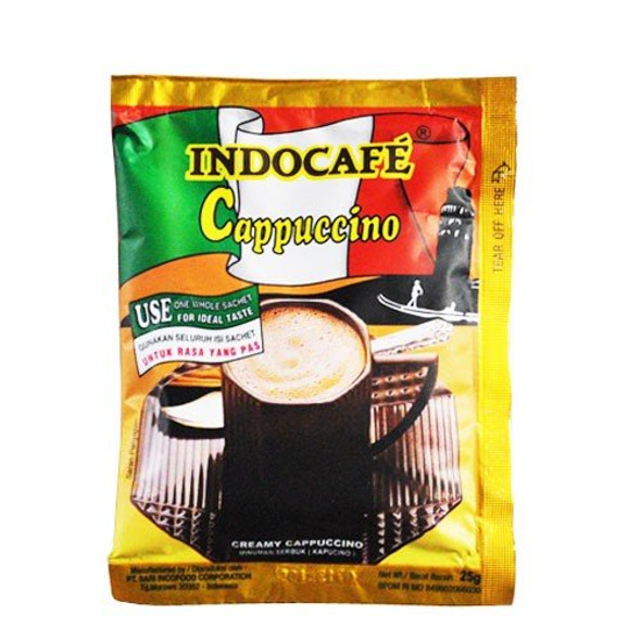 Indocafe Cappuccino Instant Coffee, @25 Gram (10 Sachet)