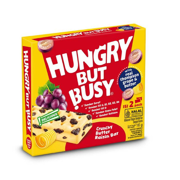 Hungry But Busy Crunchy Butter Raisin Bar, 100gr
