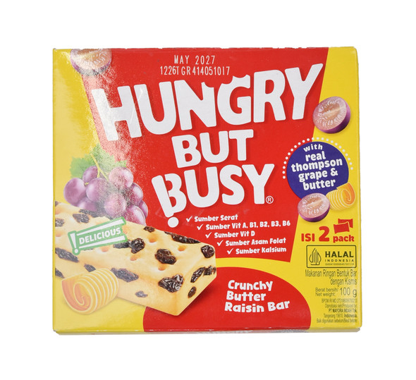 Hungry But Busy Crunchy Butter Raisin Bar, 100gr