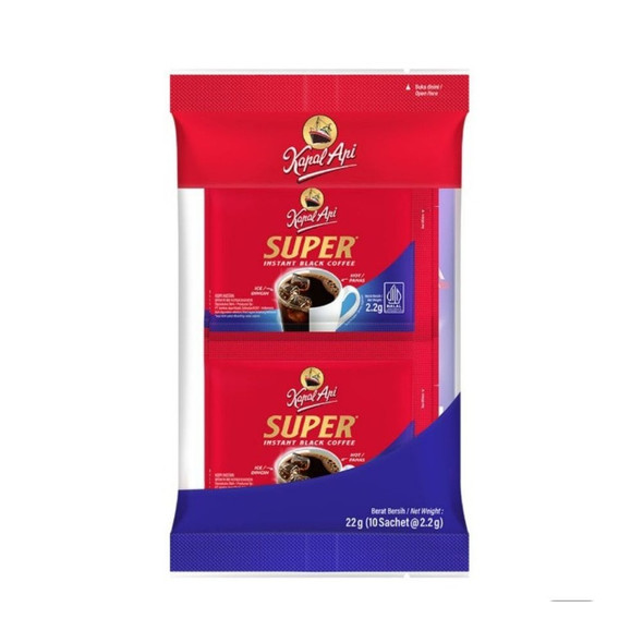 Kapal Api Kopi Bubuk Super Instan Black (2,2 gr x 10 pcs)