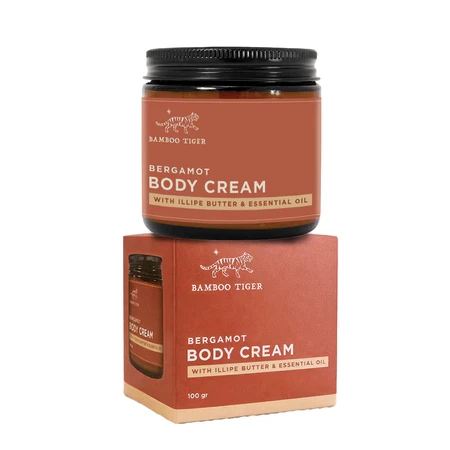 Bamboo Tiger Body Cream with Illipe Butter & Essential Oil Bergamot, 100gr