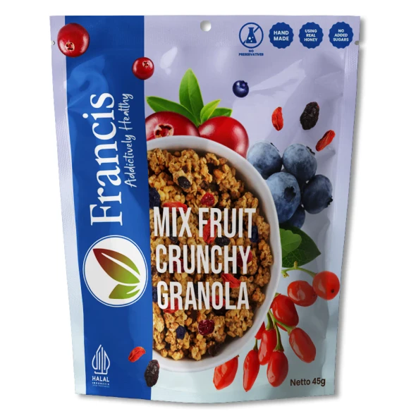 Francis Granola Mix Fruit Crunchy, 45gr