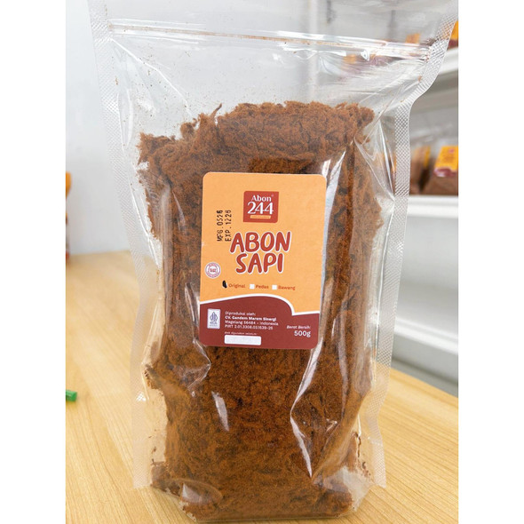 244 Abon Sapi Spesial Pedas (Spicy Beef Floss), 500gr