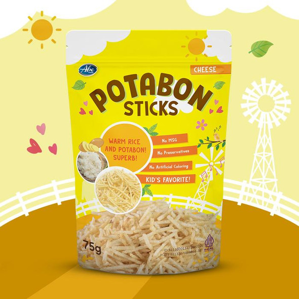 Abe Food Potabon Crunchy Cheese Potato Sticks, 75gr