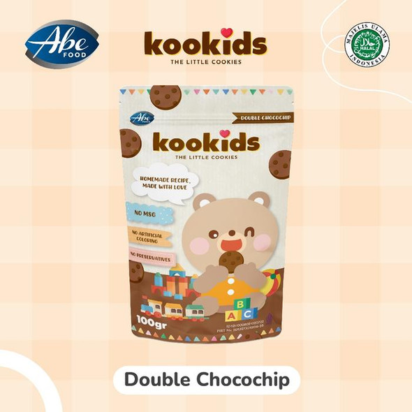 Abe Food Kookids The Little Cookies Double Chocochip, 100gr