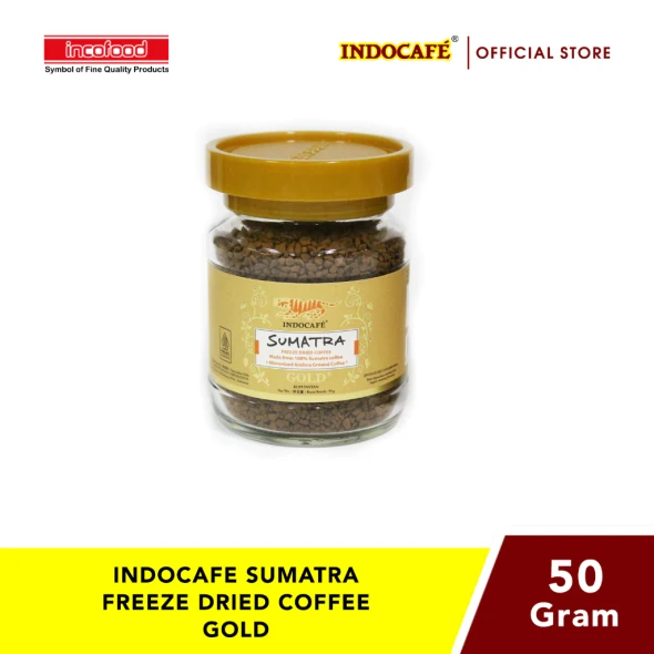 Indocafe Sumatra Freeze Dried Coffee Gold Jar, 50gr