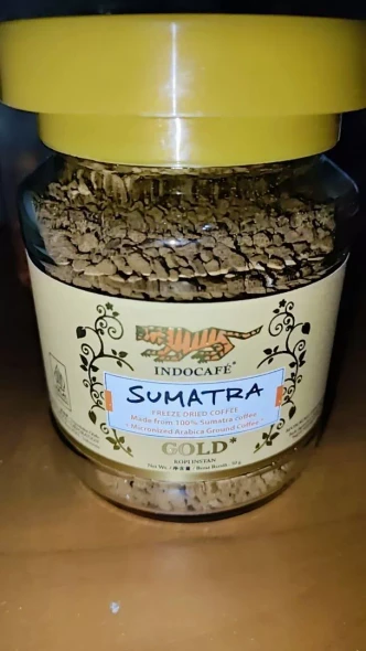 Indocafe Sumatra Freeze Dried Coffee Gold Jar, 50gr