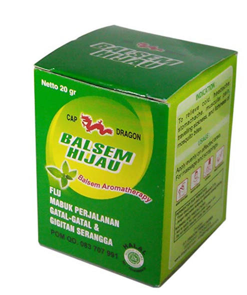  Cap Dragon Balsem Gosok Hijau Green Balm, 20 Gram 