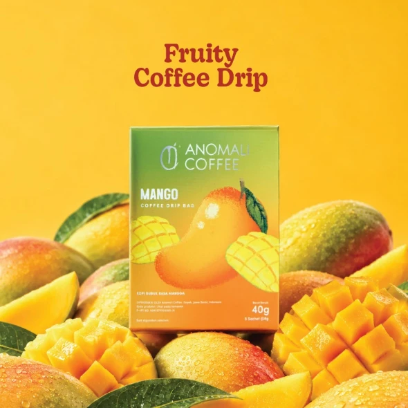 Anomali Coffee Coffee Powder Sachet Drip Season Mango Fruit, 40gr (5ct @8gr)