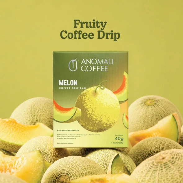 Anomali Coffee Coffee Powder Sachet Drip Season Melon Fruit, 40gr (5ct @8gr)