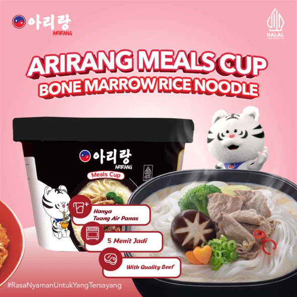 Arirang Meals Cup Bone Marrow Rice Noodles, 85gr