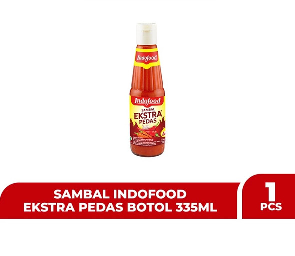 Indofood Sambal Ekstra Pedas - Extra Spicy Chili Sauce, 335 ml