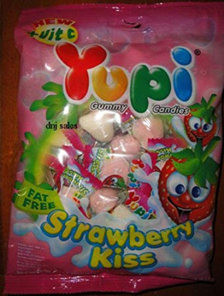 Yupi Gummy Candy Strawberry Kiss, 120 Gram / 4.2 Oz
