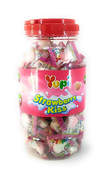 Yupi Gummy Candy Strawberry Kiss, 300 Gram / 10 Oz