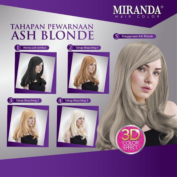 Miranda Hair Color Ash Blonde MC-16 (30ml + 30gr)