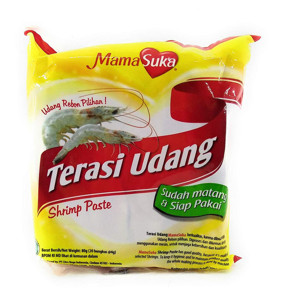 Mama Suka Terasi Udang - Shrimp Paste (single use type) Belacan, 80 Gram