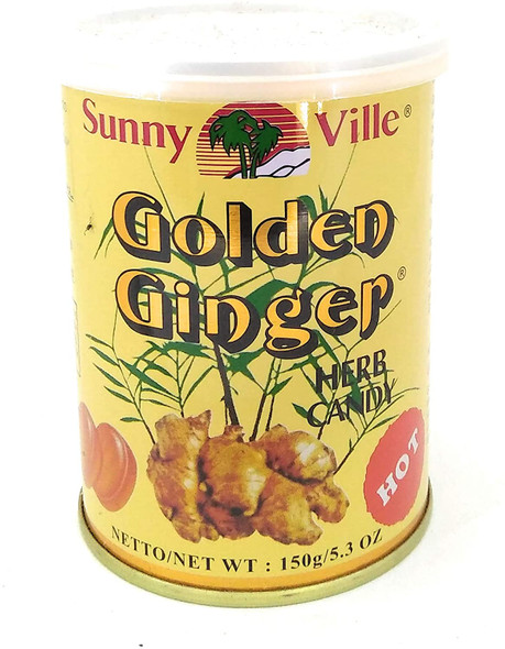 Sunny Ville Golden Ginger Herb Candy Hot, 150 Gram / 5.29 Oz 