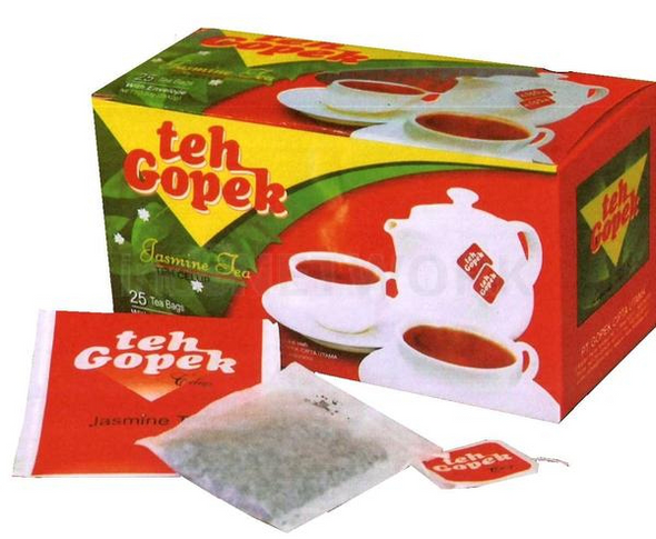Gopek Teh Celup Melati 50 Gram Jasmine Tea Bags 25-ct @ 2gr with Envelope