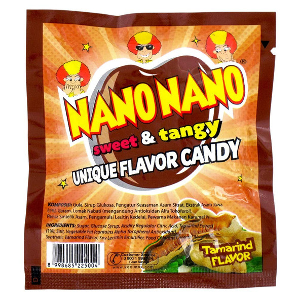 Nano Nano Rasa Asam Jawa (Tamarind Flavor) Candy, 12.5 gr (12 sachets)
