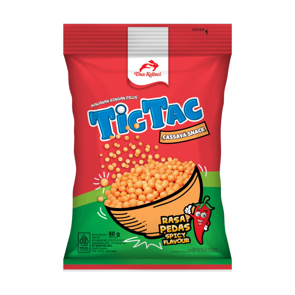 Dua Kelinci Tic Tack Pedas, 80 Gram