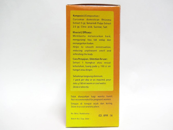SIDOMUNCUL turmeric acid jamu powder juice Kunyit Asam 25gX5 bags 