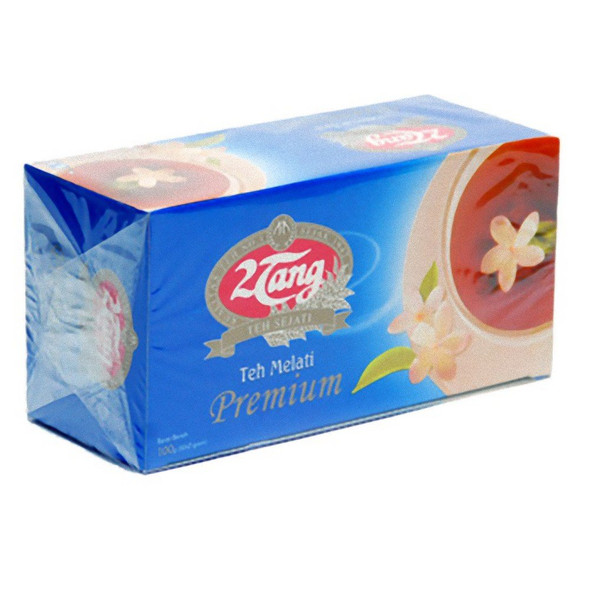 2tang Premium Jasmine Tea Teh Melati 50 Gram - 25-ct Tea Bags 2gr Foil Pack